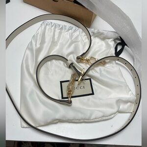 Gucci oem white Leather shoulder strap